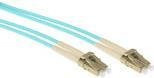 ACT OM3 Duplex Multimode Glasfaser-Patchkabel mit LC/LC Steckern, gepanzert, Blau, Länge: 10 m - Bild 1