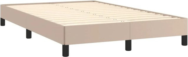 vidaXL Bettgestell aus Kunstleder in Cappuccino-Braun ohne Matratze, Breite: 120 cm, Tiefe: 200 cm - Bild 1