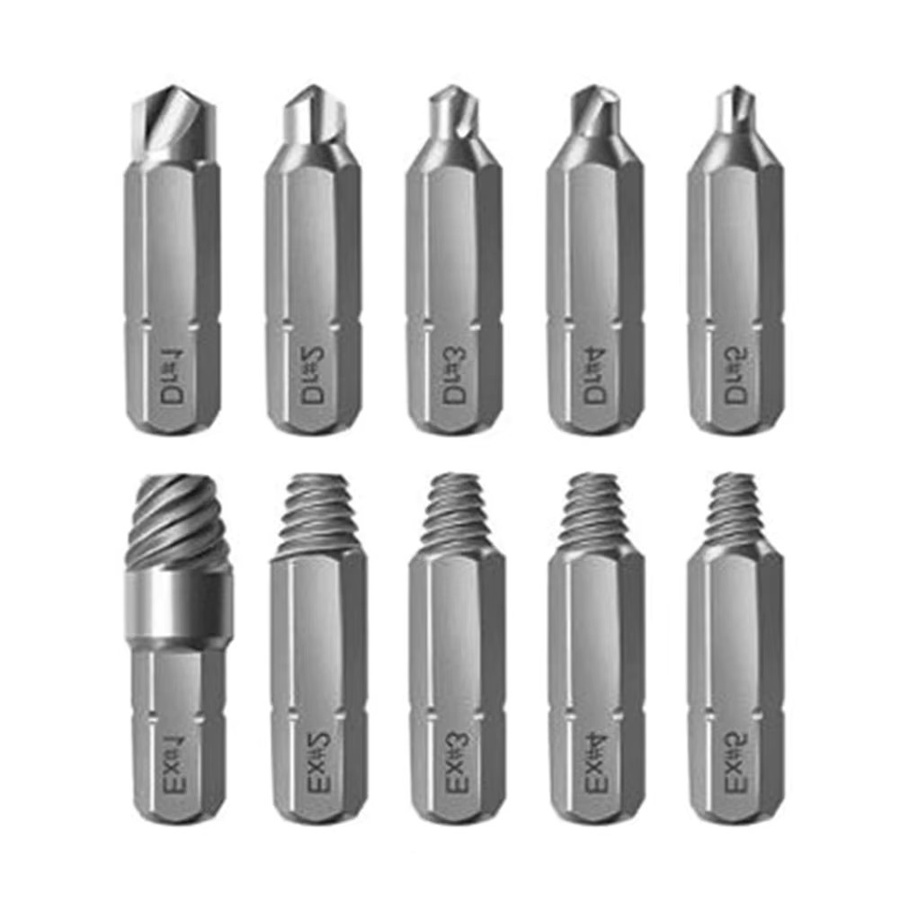 VIBRATITE Schraubenausdreher-Set mit 10 Bohrer-Bits für beschädigte und gebrochene Schrauben, 4 mm und 6,35 mm - Bild 3