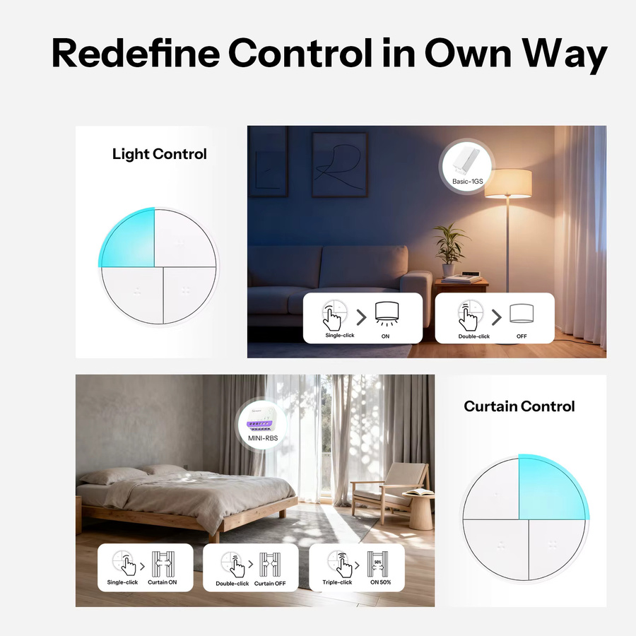 SONOFF Orb 4-in-1 Zigbee Smart Scene Button mit Split Magnetic Design in Weiß für Zigbee und eWeLink Dual Protocol - Bild 4