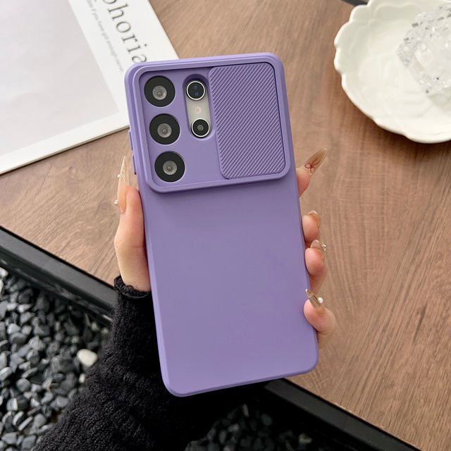 Kamera-Schutz-Schiebehülle für Samsung Galaxy S26 S25 S24 S23 S22 S21 FE Plus Ultra A56 A36 A16 A06 A55 A35 A15 A34 A24 in Purple - Bild 1