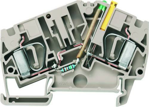 Weidmüller 8817930000 Prüftrenn-Reihenklemme mit Zugfeder in Dunkelbeige, 10 Stück - Bild 1