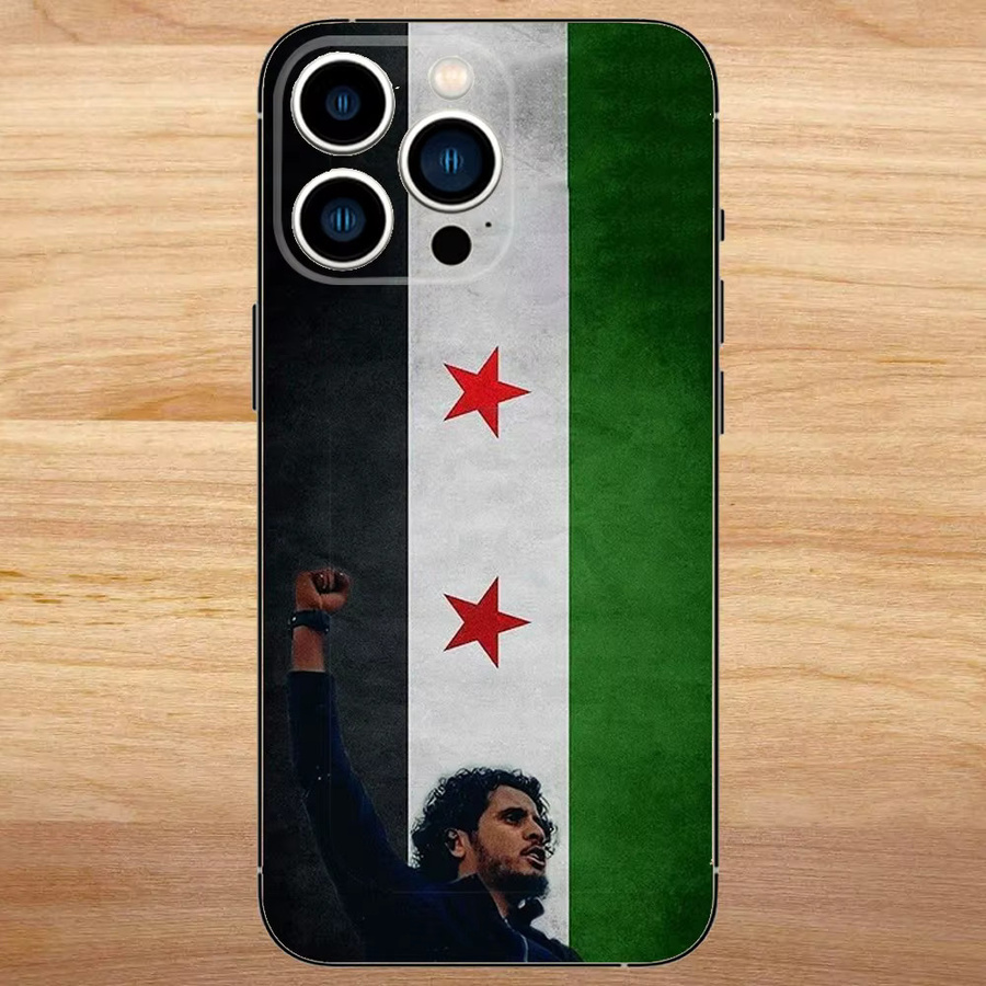 Handyhülle mit Syrische Revolution Flagge für iPhone 11 bis 15 Pro Max, weiche Hülle in Schwarz und Multicolour - Bild 2