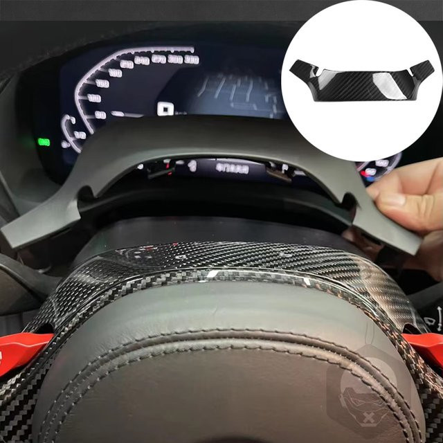 RRX CARBON Lenkrad Panel Abdeckung aus echtem Carbon in Schwarz für BMW X3M F97, X4M F98, X5M F95 und X6M F96 - Bild 1