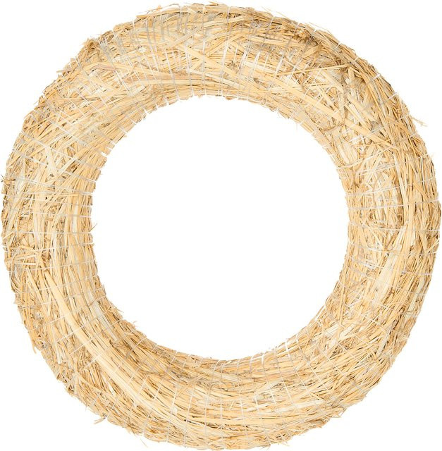 Rico Design Strohkranz aus Weizen, Durchmesser: 40 cm, Breite: 40 cm, Tiefe: 8 cm - Bild 1