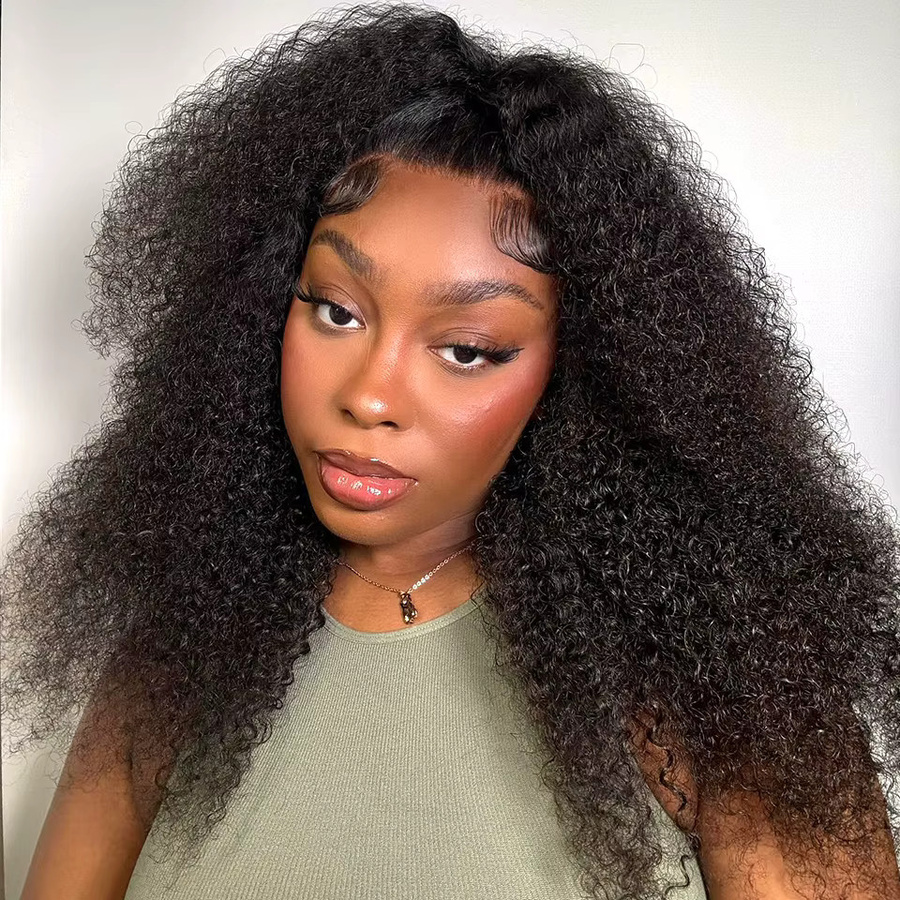 ISEE Wear and Go Glueless Perücke, Kinky Curly Lace Front, Echthaar, Damen - Bild 2