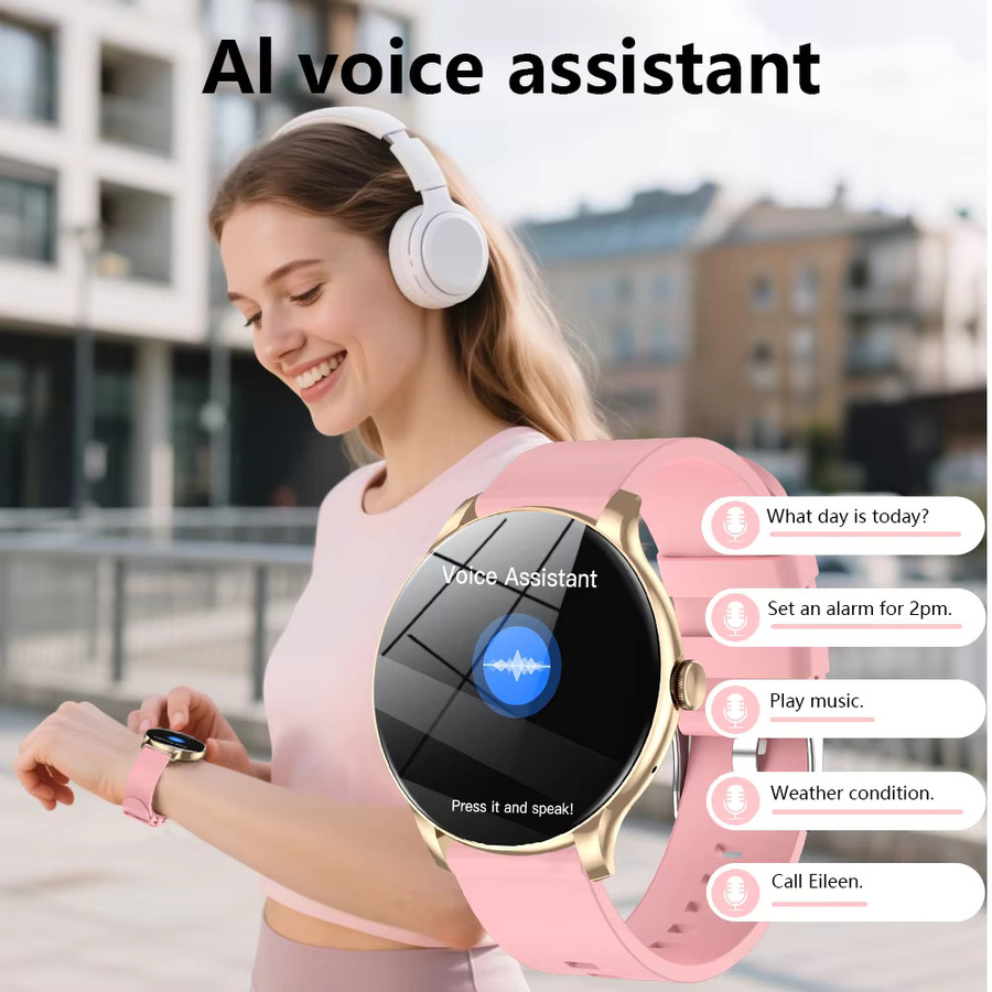 KESHUYOU Smartwatch, Silber, Silikon, Damen - Bild 4