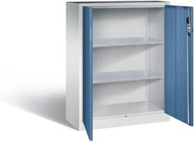 C+P Werkzeugschrank Acurado aus Stahl mit Türen und Schloss, Front Fernblau, Korpus Lichtgrau, H x B x T: 120 x 93 x 40 cm - Bild 1