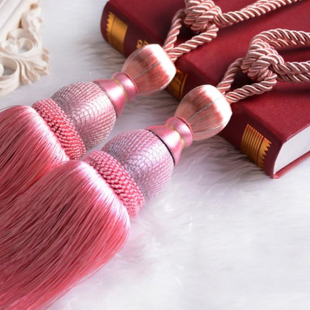 Bestbags Vorhangraffhalter im Retro-Luxus-Stil mit Quaste, 1 Paar, Pink - Bild 1