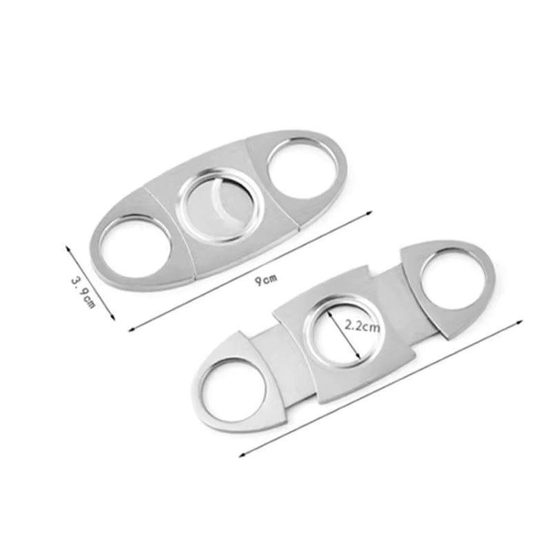 Edelstahl Zigarrenschneider in Silber als klassische Guillotine-Zigarrenschere - Bild 3