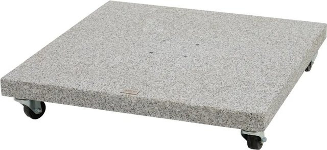 Siena Garden Schirmständer Ennio aus Granit mit Rollen Grau B/T/H: 80 x 80 x 5,3 cm - Bild 1