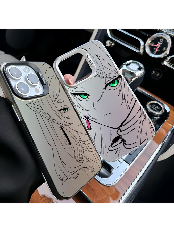Stoßfeste Handyhülle im Japan Anime Design Frieren für iPhone 11 bis iPhone 16 Pro Max mit matter Oberfläche - Bild 5