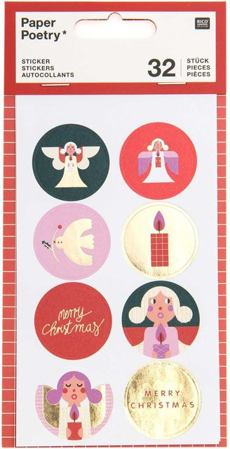 Rico Design Paper Poetry Sticker Weihnachten Kreise, 4 Blatt - Bild 1