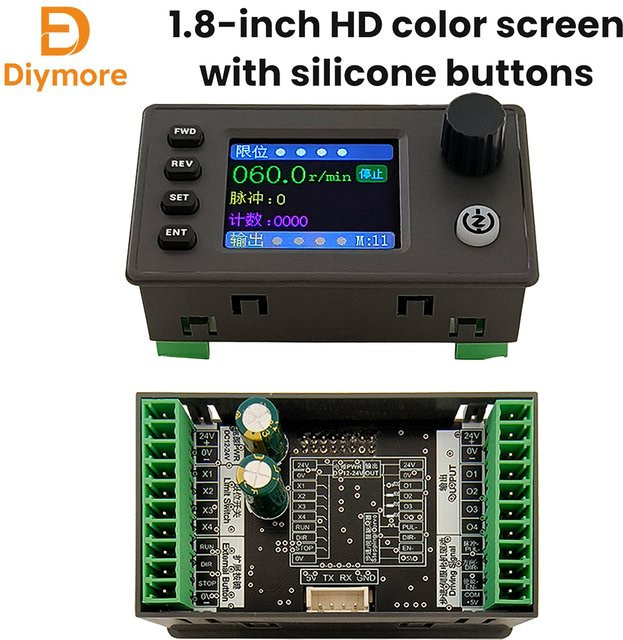 diymore SMC05 Schrittmotor-Pulsregler mit Bluetooth-App-Steuerung und Vorwärts- sowie Rückwärtsgeschwindigkeitsregelung, Schwarz, 12–24 V - Bild 1