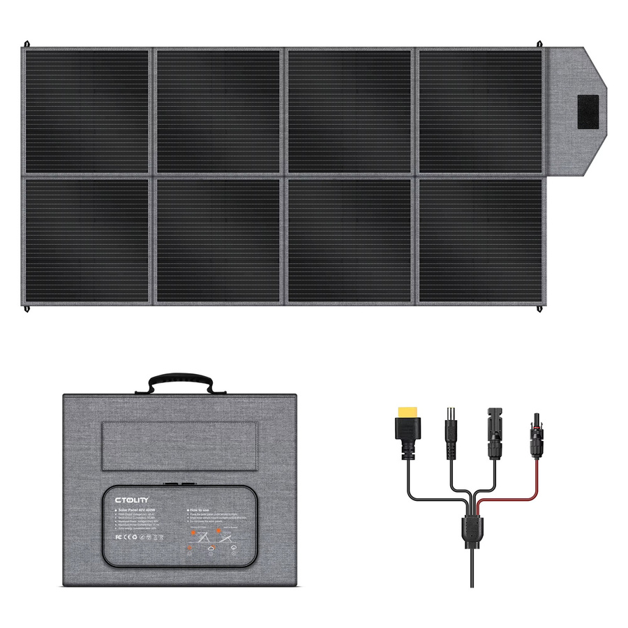 CTOLITY Faltbares Solarpanel SP400 400W 41V aus PET und 600D Material für Outdoor-Solarstromgeräte-Sets - Bild 6