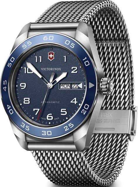 Victorinox Herrenuhr, Quarz, Edelstahl, Blau, 42 mm, 10 ATM - Bild 1