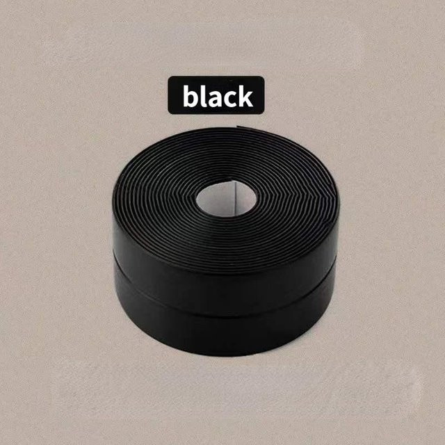 Lanzhong home life Selbstklebendes PVC Dichtungsband für Küche und Bad in Schwarz, Breite: 3,8 cm, Länge: 3,2 m - Bild 1