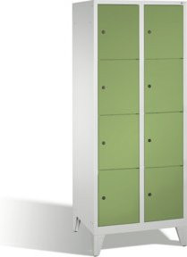 C+P Fächerschrank Classic Garderobe mit 8 Fächern, Korpus Lichtgrau und Front Resedagrün, H: 185,0 cm, B: 81,0 cm, T: 50,0 cm - Bild 1
