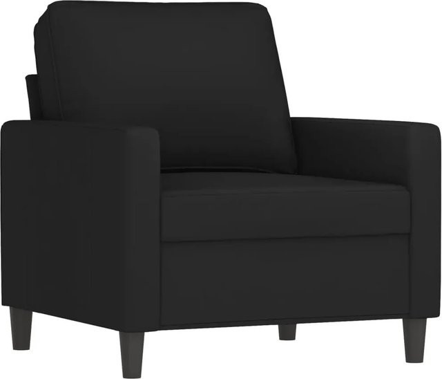 vidaXL Sessel Schwarz aus Samt mit Armlehnen und Metallgestell - Bild 1
