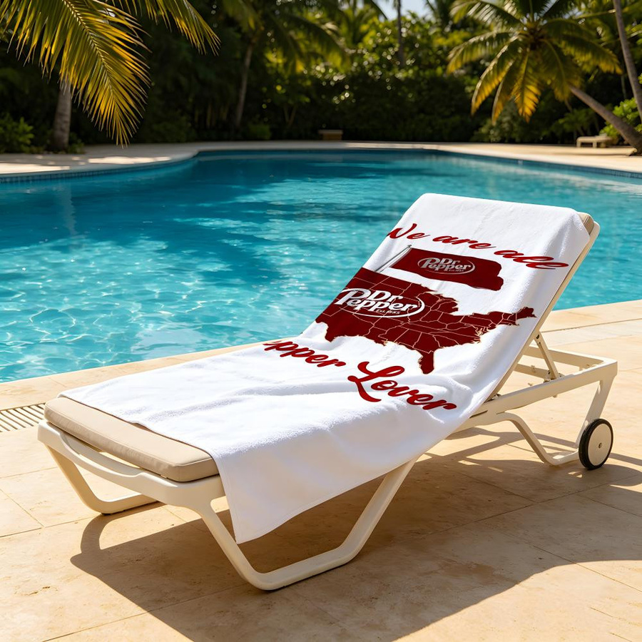 D-Dr P-Pepper Mikrofaser Handtuch für Strand, Reise und Fitness, Weiß, B: 35 cm, T: 60 cm - Bild 2
