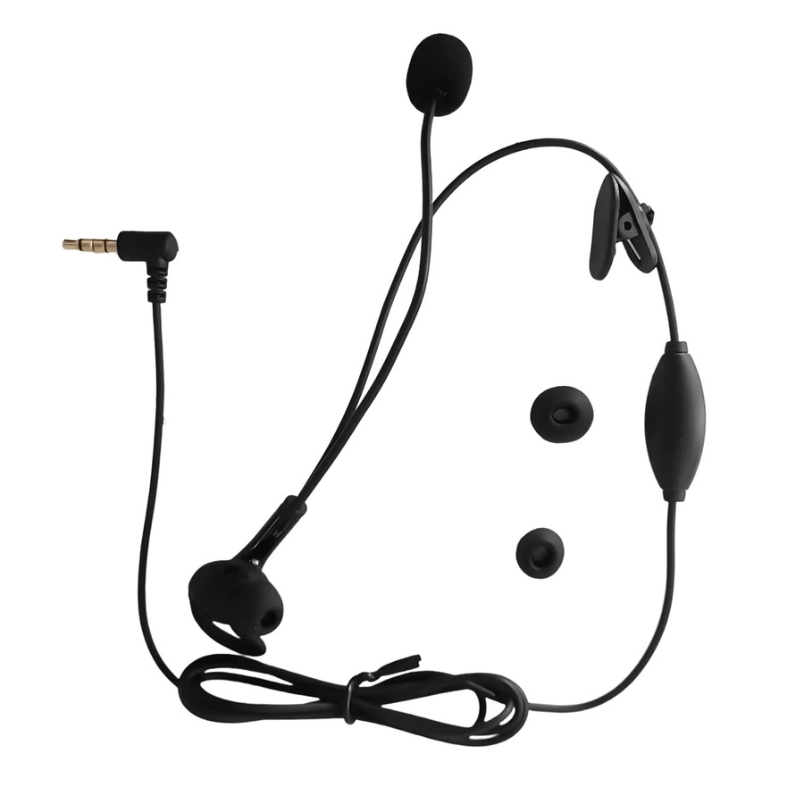 EJEAS Schiedsrichter-Kopfhörer in Schwarz mit 3,5-mm-Schnittstelle, PTT-Ohrbügel und monauralem In-Ear-Headset für FBIM, V6C PRO, V4C PLUS, V6C und V4C - Bild 2
