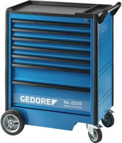 Gedore Werkzeugwagen Blau mit 7 Schubladen, abschließbar und rollbar mit Arbeitsplatte, B/T: 64 x 40 cm - Bild 1