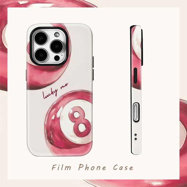 Lucky 8 Balls Handyhülle für iPhone 17 Pro Max Plus 16 15 14 13 12 11 mit doppelschichtiger Rückseite - Bild 1