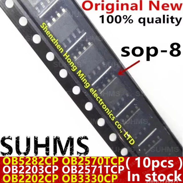 10 Stück integrierte Schaltkreise OB5282CP OB2203CP OB2202CP OB2570TCP OB2571TCP OB3330CP in Schwarz SOP-8 - Bild 1