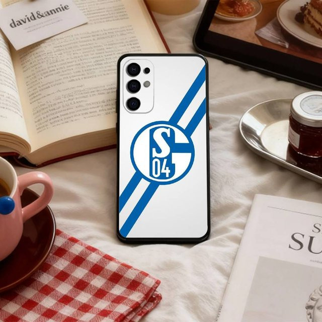 Handyhülle mit S-Schalke 04 P-Muster für Samsung Galaxy S25 Plus, S24, S23, S22 und weitere Modelle, Farbe: Schwarz - Bild 1