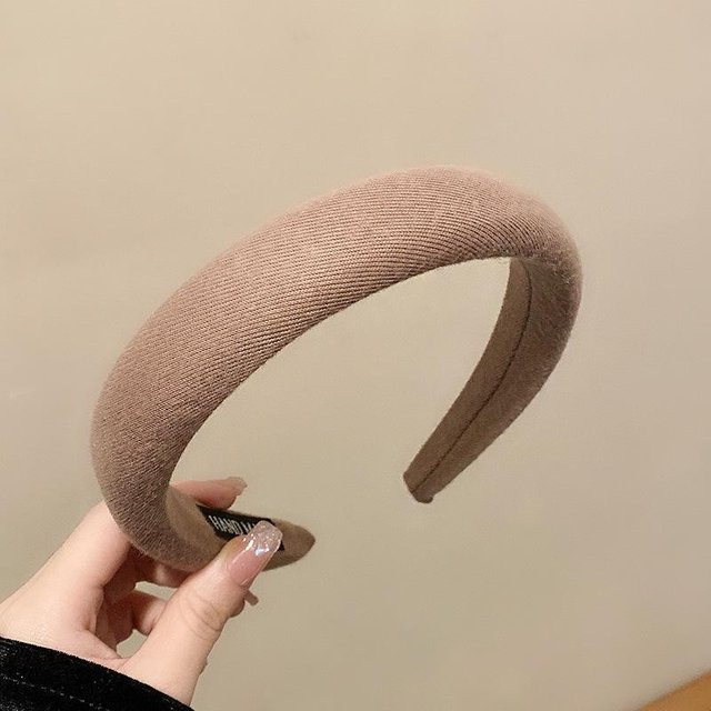 NATAWA Stirnband, Vintage, elastisch, licht kaffee, Damen - Bild 1