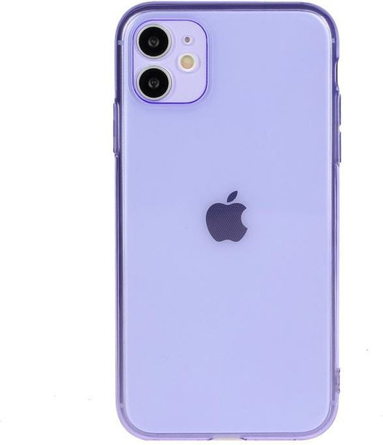 Stoßfeste TPU Handyhülle von YULIN für iPhone 15/14/13/12/11 Pro Max Plus Mini in Neon-Farben und Transparent, Weiß - Bild 1