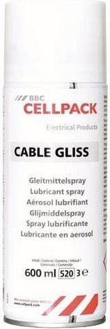 CellPack CABLE GLISS Gleitmittelspray mit Silikon, 600 ml, 12er Packung - Bild 1