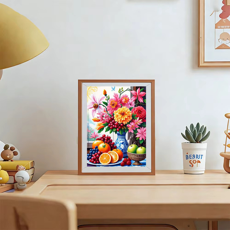 AZQSD Diamantmalerei Chrysanthemenblume als Mosaik-Set mit Blumenrose in Multicolour zur Wanddekoration - Bild 3