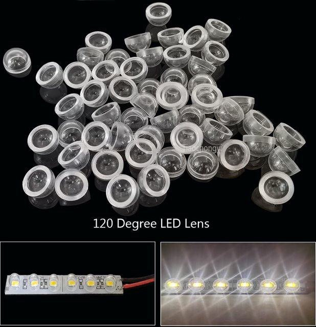 TiaoChongYi 5050 LED Konvexlinse aus transparentem Kunststoff für RGB LED Streifen wie WS2812, APA102, WS2811 und SK6812 - Bild 1