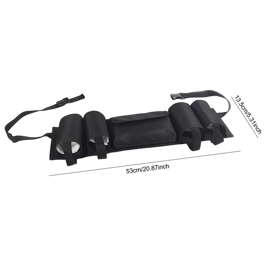 Oxford Reinigungswerkzeug-Gürteltasche mit Taschen und Flaschenhalter, wasserdichte Werkzeugtasche in Schwarz, Breite: 53,0 cm, Höhe: 13,5 cm - Bild 4