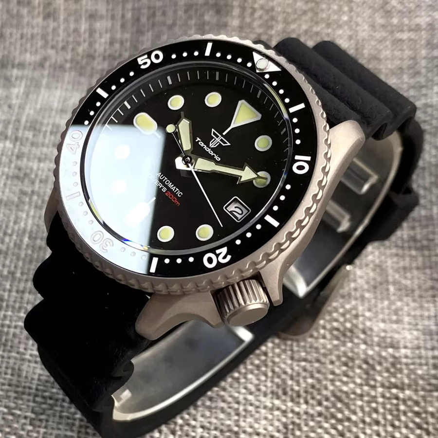 Tandorio Taucheruhr, Titan, Automatik, 41 mm, Saphirglas, Herren - Bild 3