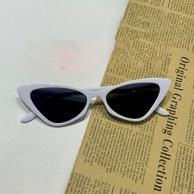 Yiran Sonnenbrille Cat Eye, Damen, Vollrand, Kunststoff, weiß - Bild 1