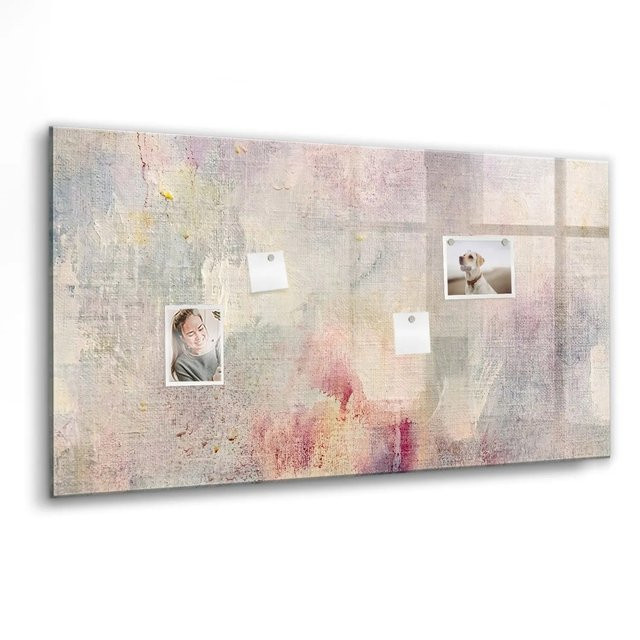 Tulup Magnettafel aus Glas mit abstraktem Design in Schwarz und Multicolour, B/H: 120 x 60 cm - Bild 1