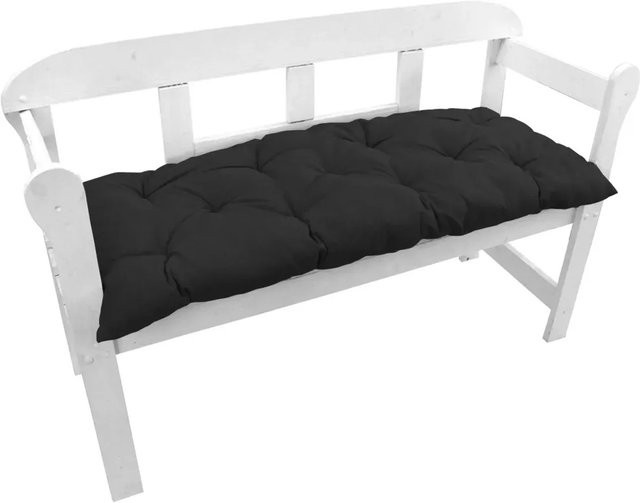 NYVI Bankauflage für Gartenbänke in Anthrazit, gesteppt, B: 140 cm, T: 45 cm - Bild 1