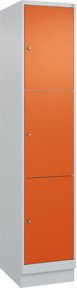 C+P Schließfachschrank Classic PLUS mit Sockel, 1 Abteil, Farbe Reinorange und Grau, H x B x T: 195 x 40 x 50 cm - Bild 1