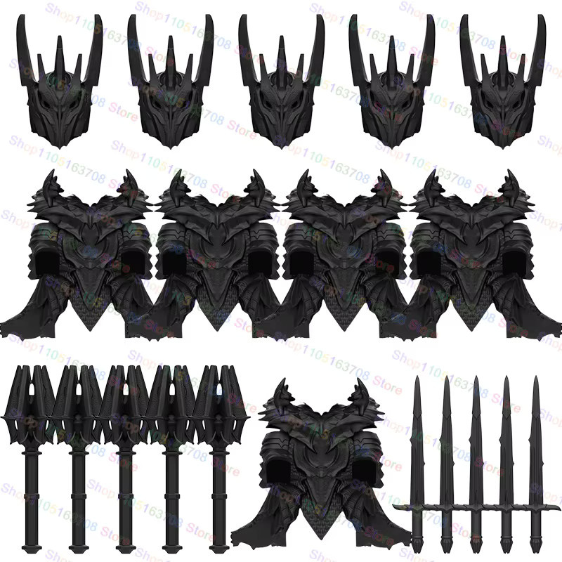DR.TONG Dark Lord Mini Bausteine Actionfiguren aus Kunststoff in Schwarz - Bild 2