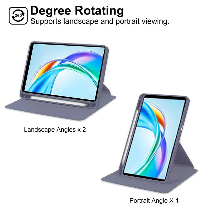 Schutzhülle für Huawei Honor Pad X7 8,7 Zoll mit Rotationsfunktion, Acryl-Rückseite und Stifthalter, Farbe: Schwarz - Bild 2