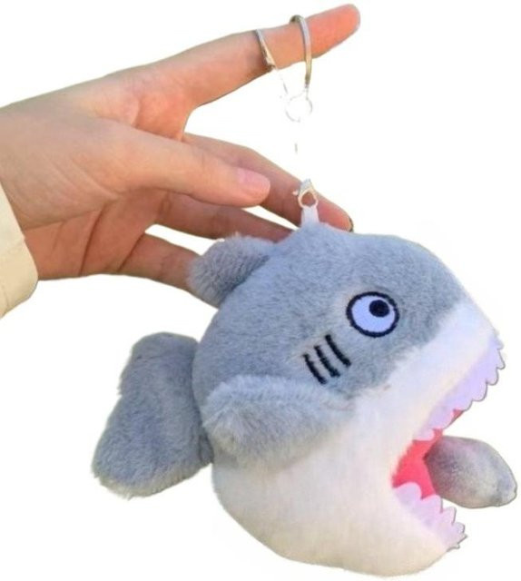 Sandhai-Schlüsselanhänger, Plüschanhänger, gray, Unisex - Bild 1