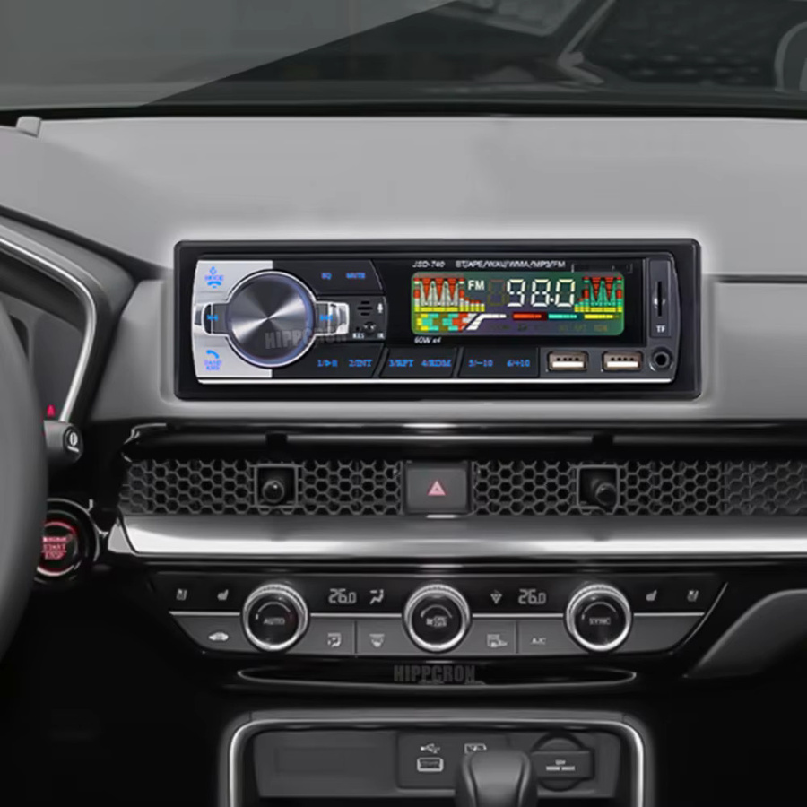 Hippcron 1Din Stereo Multimedia Autoradio mit Bluetooth, USB und FM in Schwarz - Bild 5