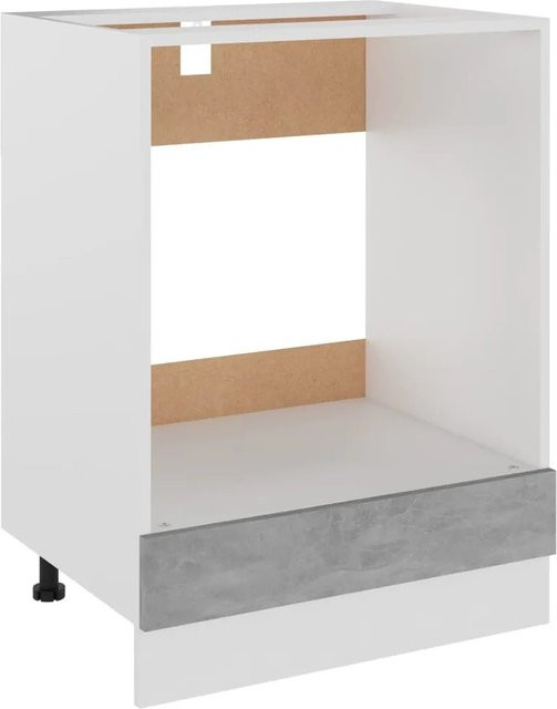 vidaXL Herdumbauschrank aus Holzwerkstoff in Betongrau, B/T/H: 60 x 46 x 81,5 cm - Bild 1