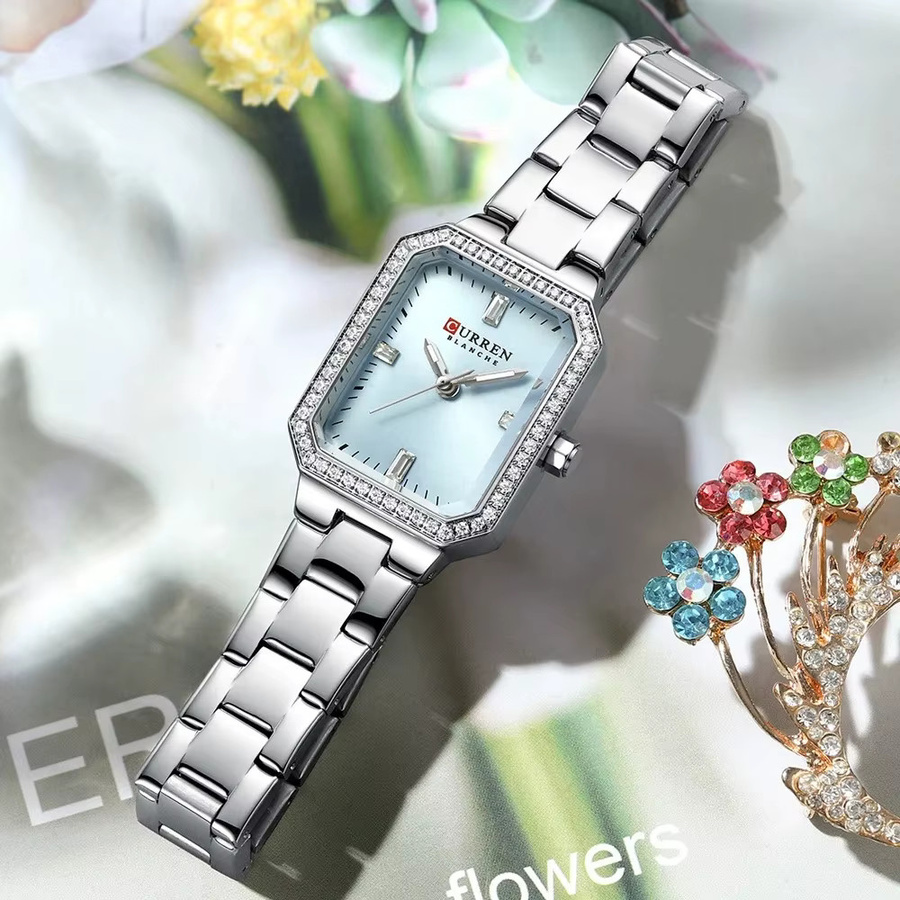 CURREN Armbanduhr, Quarz, Edelstahl, Weiß, Gold, Damen - Bild 2