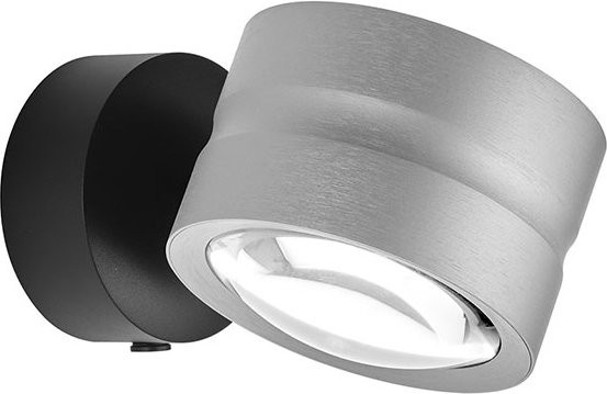 Elements Mika 40311 LED-Wandleuchte aus Aluminium in Silber und Schwarz, dimmbar, Up-Down-Licht mit warmweißem Licht (2700K) - Bild 1