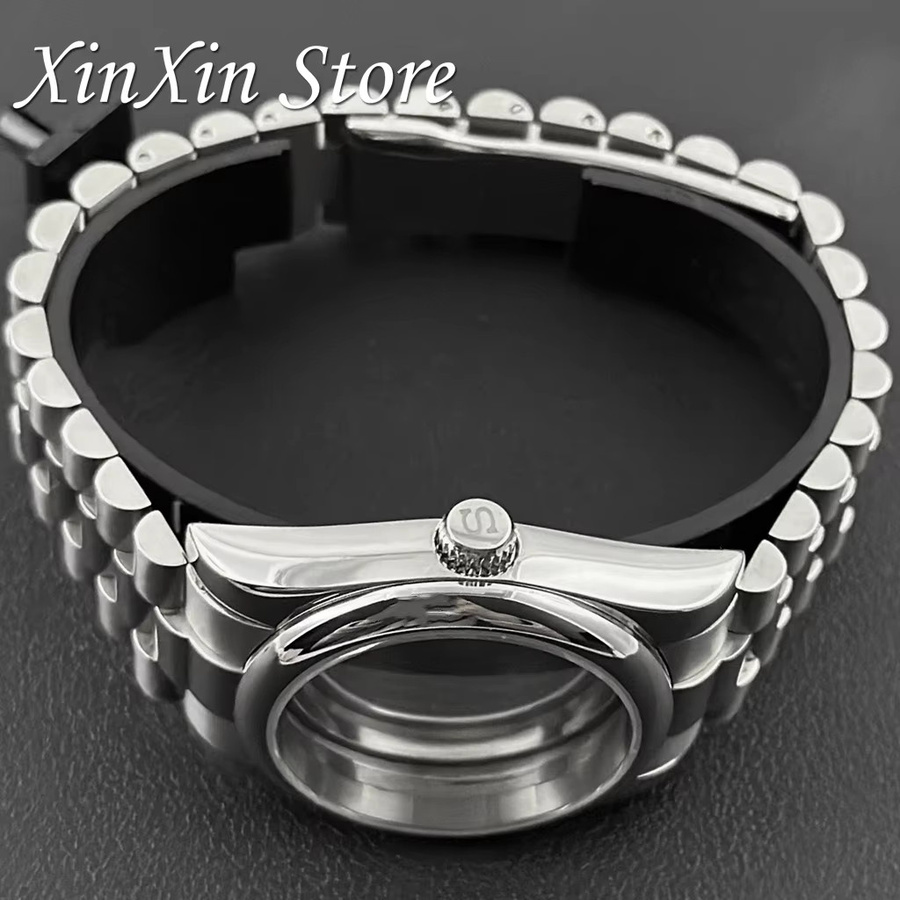 XINGHAN Uhrengehäuse, Saphirglas, Edelstahl, Silber, 36mm/40mm - Bild 3