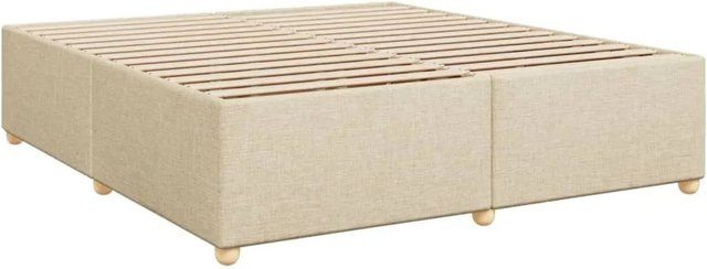 vidaXL Bettgestell mit Polsterung in Beige, B/T: 200 x 200 cm - Bild 1