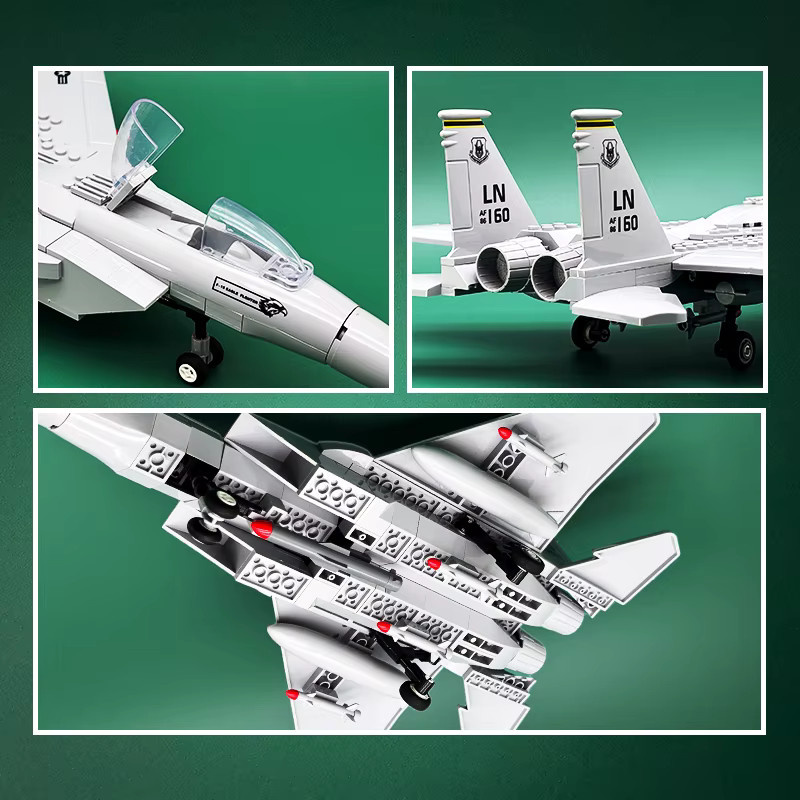 oenas F15 Eagle Moderner Militär-Kampfjet, Baukasten, Flugzeugmodell - Bild 3